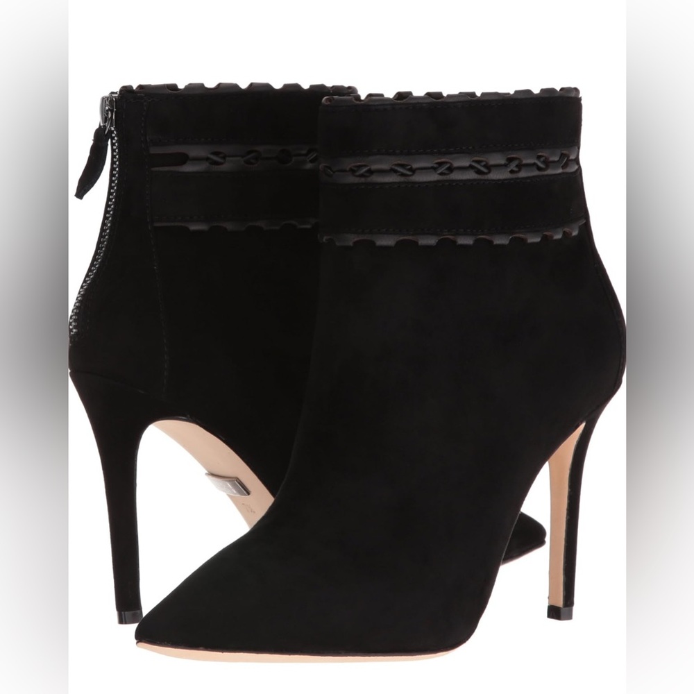 Badgley Mischka Dorsey Boots Booties Leather Suede 10 New